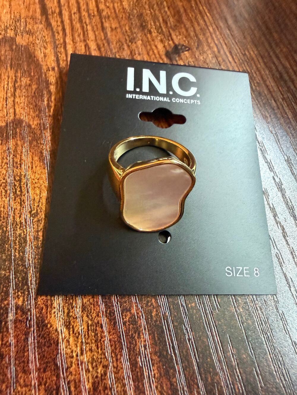 I.N.C. International Concepts Gold-Tone Mother-of-Pearl Statement Ring